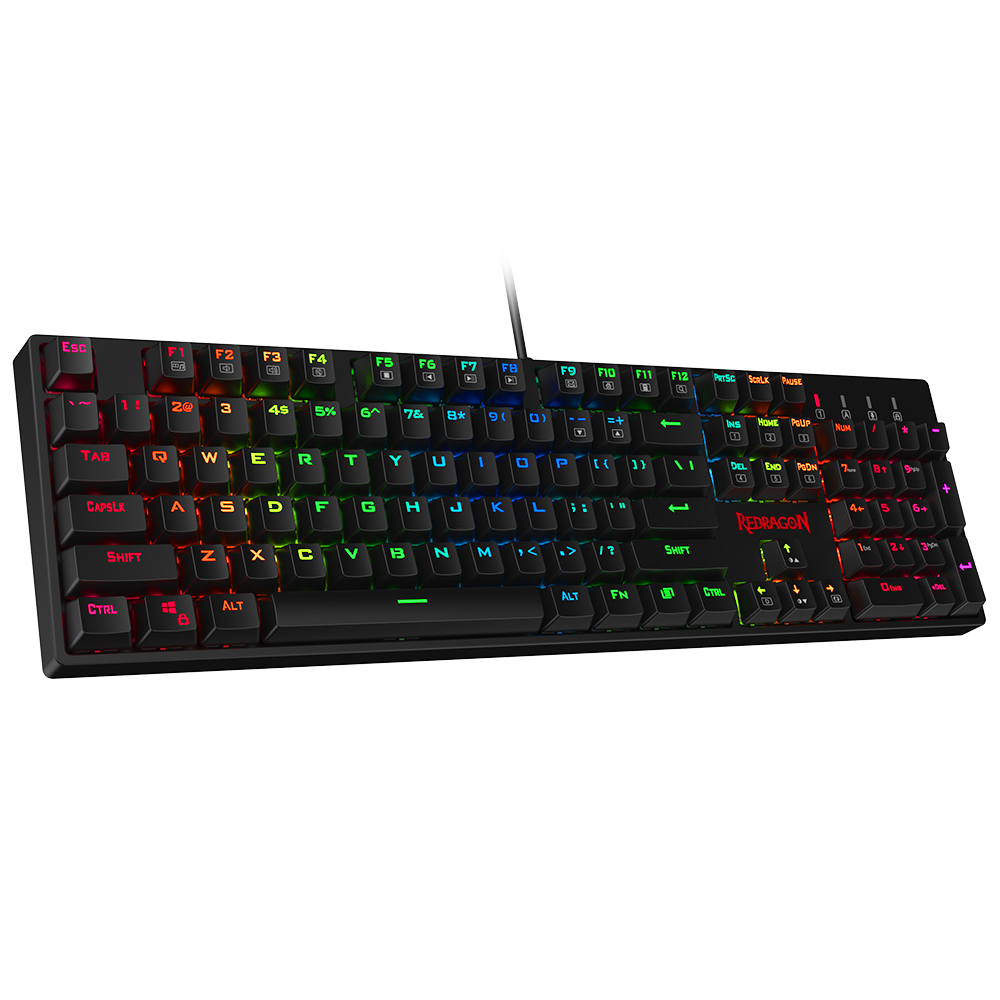 Papan Kekunci Berwayar Permainan Mekanikal Redragon K582-PRO dengan Suis Biru Optikal Ultra Pantas