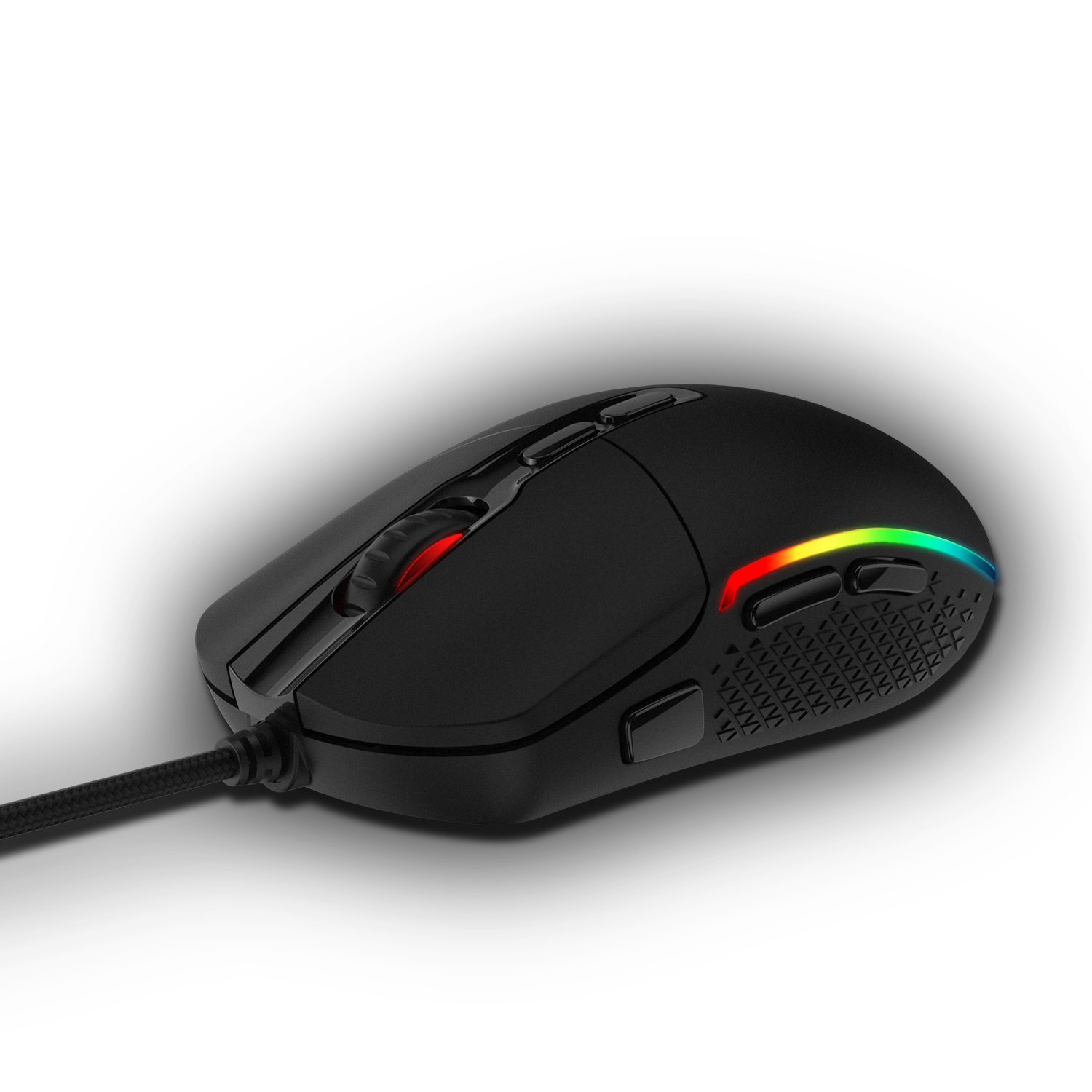 Tetikus Permainan Optik Berwayar Redragon M719 INVADER, 7 Butang Boleh Atur Cara, Lampu Latar RGB, 10,000 DPI, Tetikus Permainan Komputer PC Ergonomik dengan Butang Tembakan