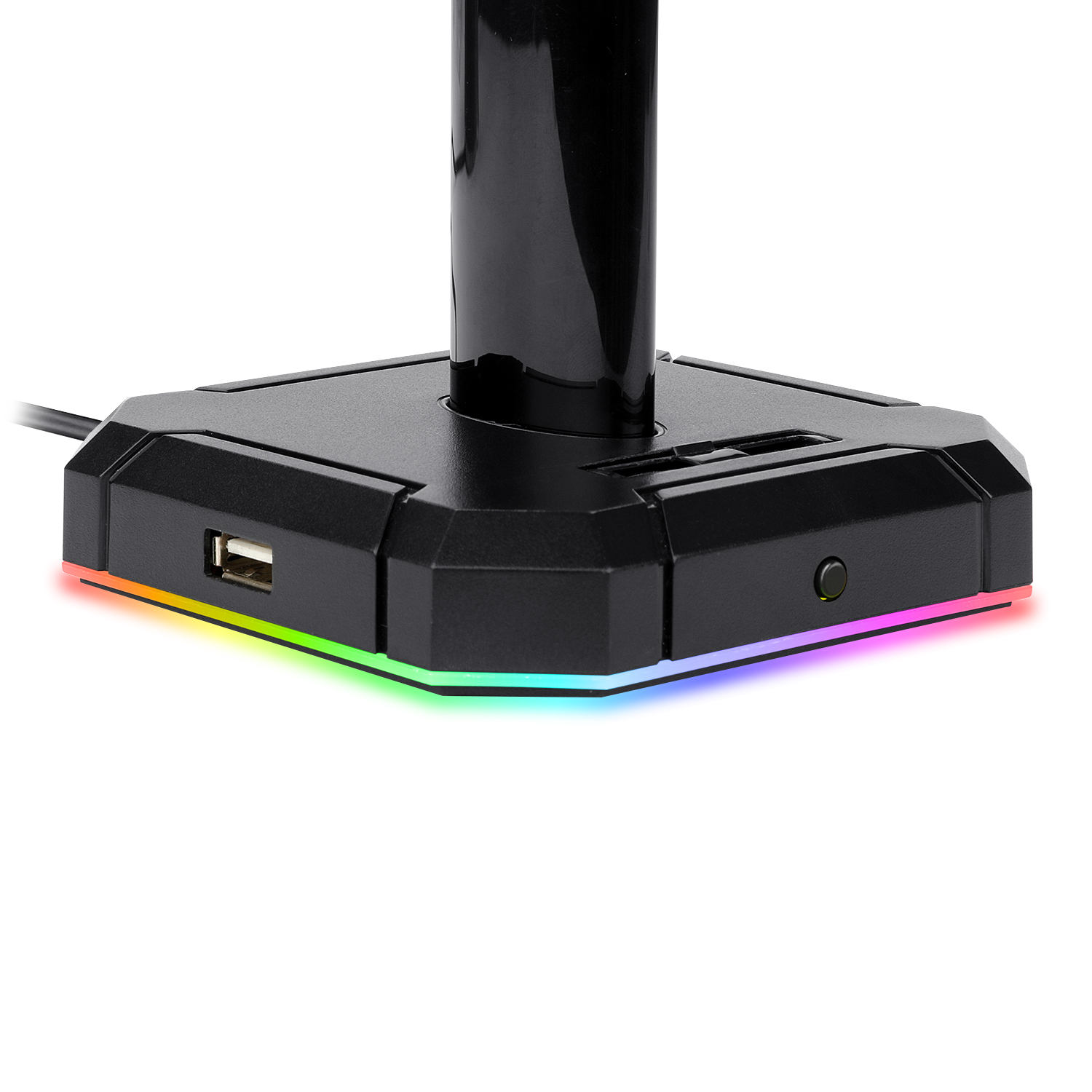 Redragon HA300 Scepter Pro Stand Headset RGB Lampu Latar Belakang Stand Fon Kepala Permainan dengan Bar Sokongan
