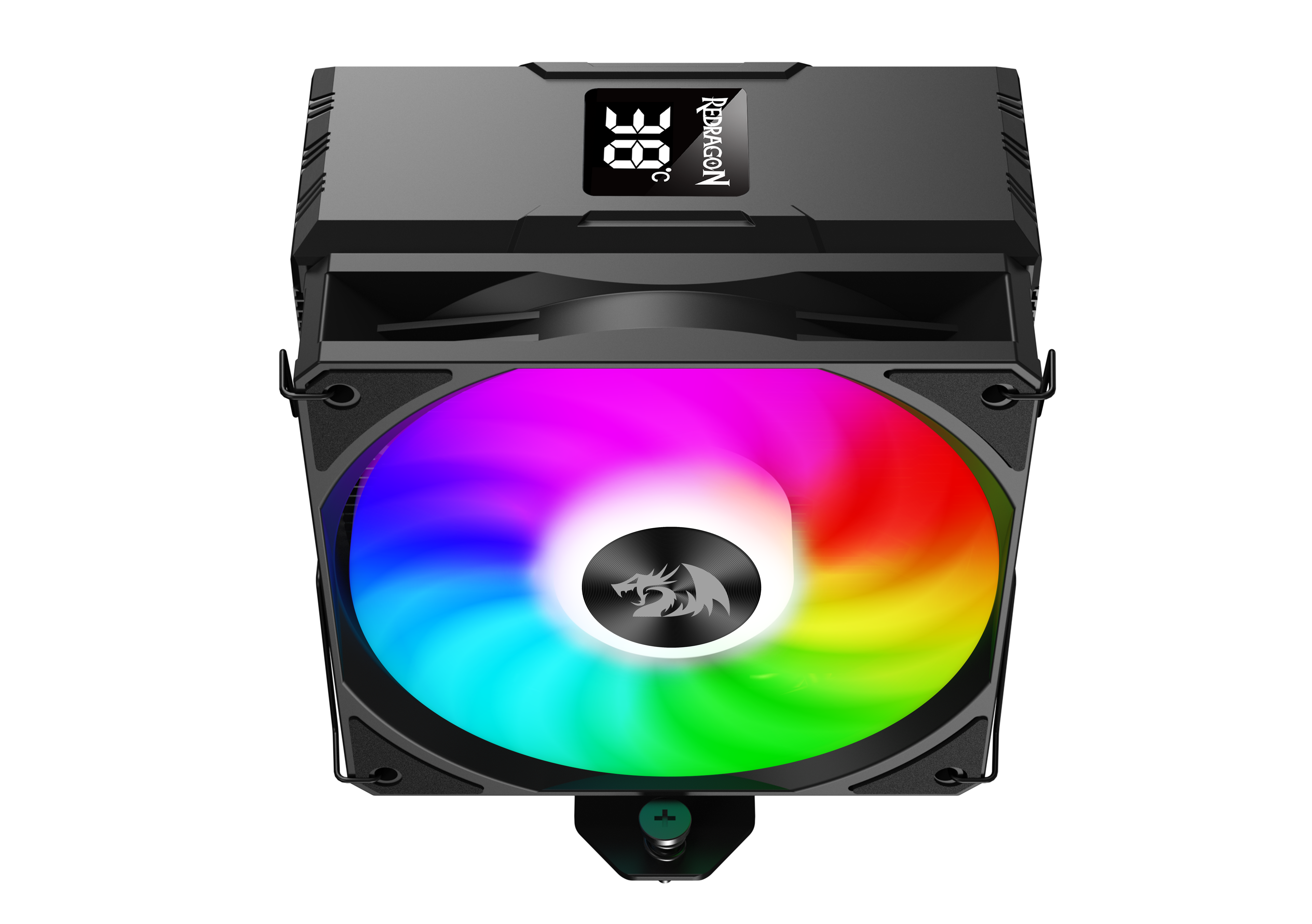 REDRAGON CC-1013 Penyejuk CPU Dengan Paparan Suhu Kipas RGB 12cm 4 Paip Haba