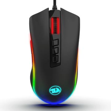 Tetikus Permainan Redragon M711 COBRA dengan Lampu Latar Warna RGB 16.8 Juta, 10,000 DPI Boleh Laras, Cengkaman Selesa, 7 Butang Boleh Atur Cara