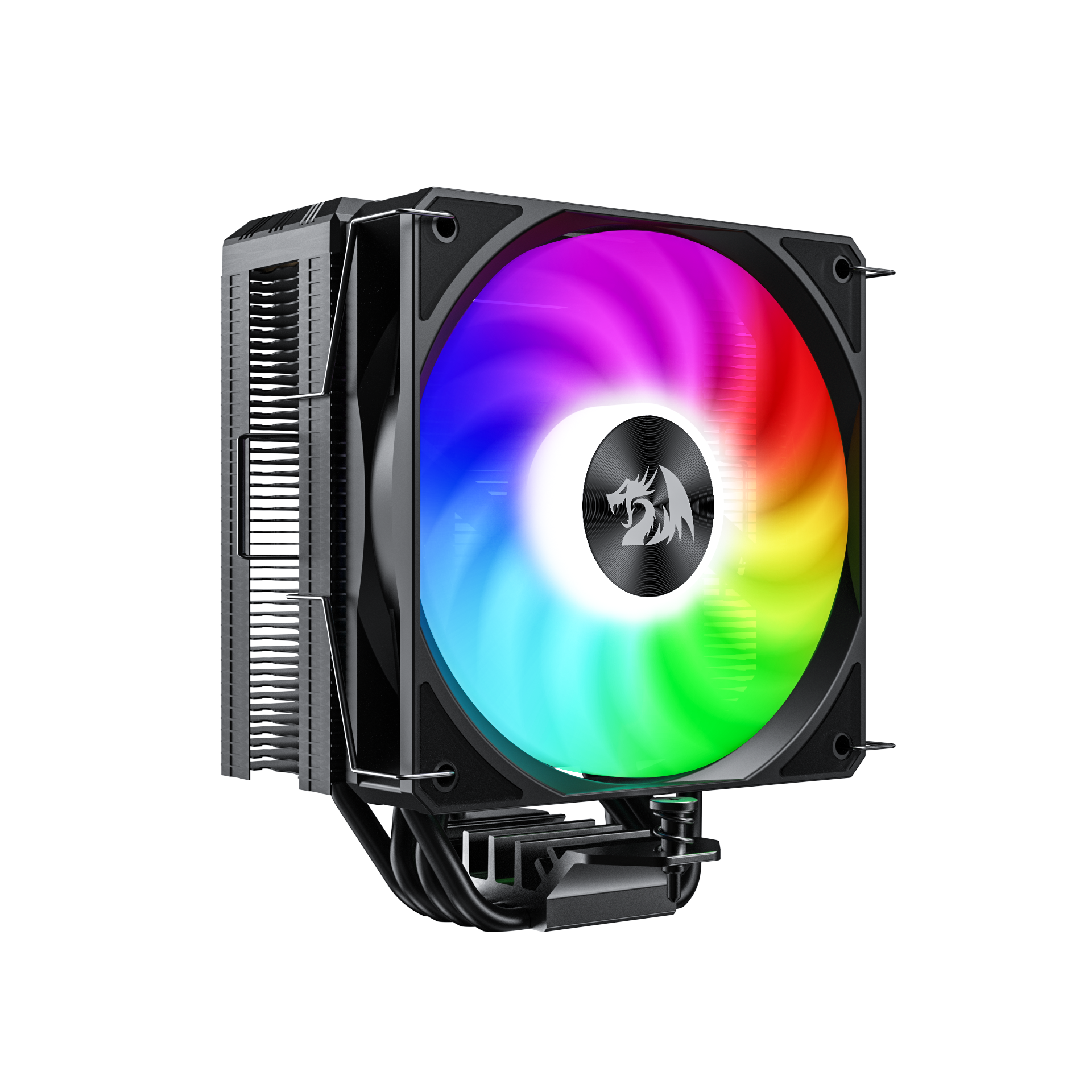 REDRAGON CC-1013 Penyejuk CPU Dengan Paparan Suhu Kipas RGB 12cm 4 Paip Haba