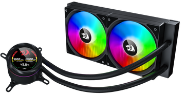 Pengejuk Cecair CPU REDRAGON CCW-1019 240 dengan Paparan Suhu 2x Kipas RGB 12cm