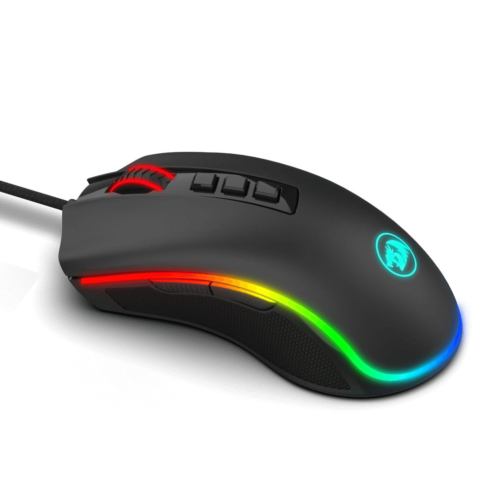 Tetikus Permainan Redragon M711 COBRA dengan Lampu Latar Warna RGB 16.8 Juta, 10,000 DPI Boleh Laras, Cengkaman Selesa, 7 Butang Boleh Atur Cara
