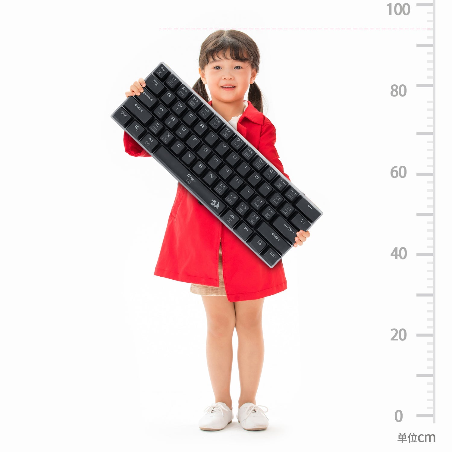 Papan Kekunci Permainan Mekanikal Gergasi Redragon K605 Alien, 61 Kekunci Sangat Besar & Suis Biru Outemu, Papan Kekunci NKRO Anti-Ghosting Bebas Konflik Kekunci Penuh Type-C Berwayar Ergonomik Lampu Latar LED RGB