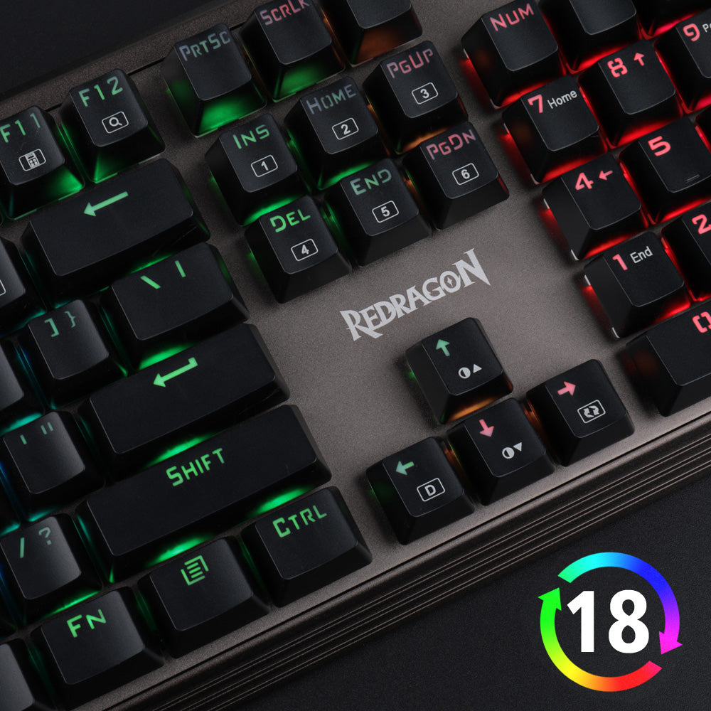 Papan Kekunci Permainan Mekanikal Berlampu Belakang RGB Redragon K570 PARTRUCA