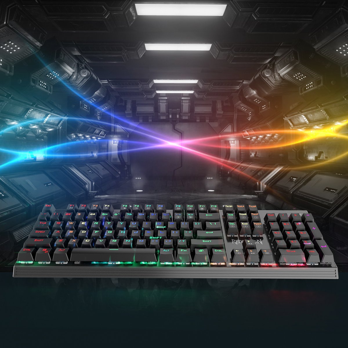 Papan Kekunci Permainan Mekanikal Berlampu Belakang RGB Redragon K570 PARTRUCA