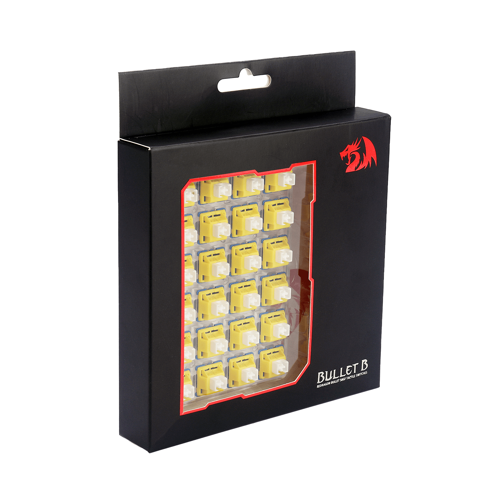 Redragon A113 Bullet-B Suis Mekanikal Taktil, Mod Suis Kliki Papan Kekunci DIY Hot-Swappable, 50 Juta Klik (24 Pcs Suis, Penarik Keycap + Suis)