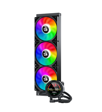 REDRAGON CCW-1017 Penyejuk Cecair CPU 360 Dengan Paparan Suhu 3x Kipas RGB 12cm