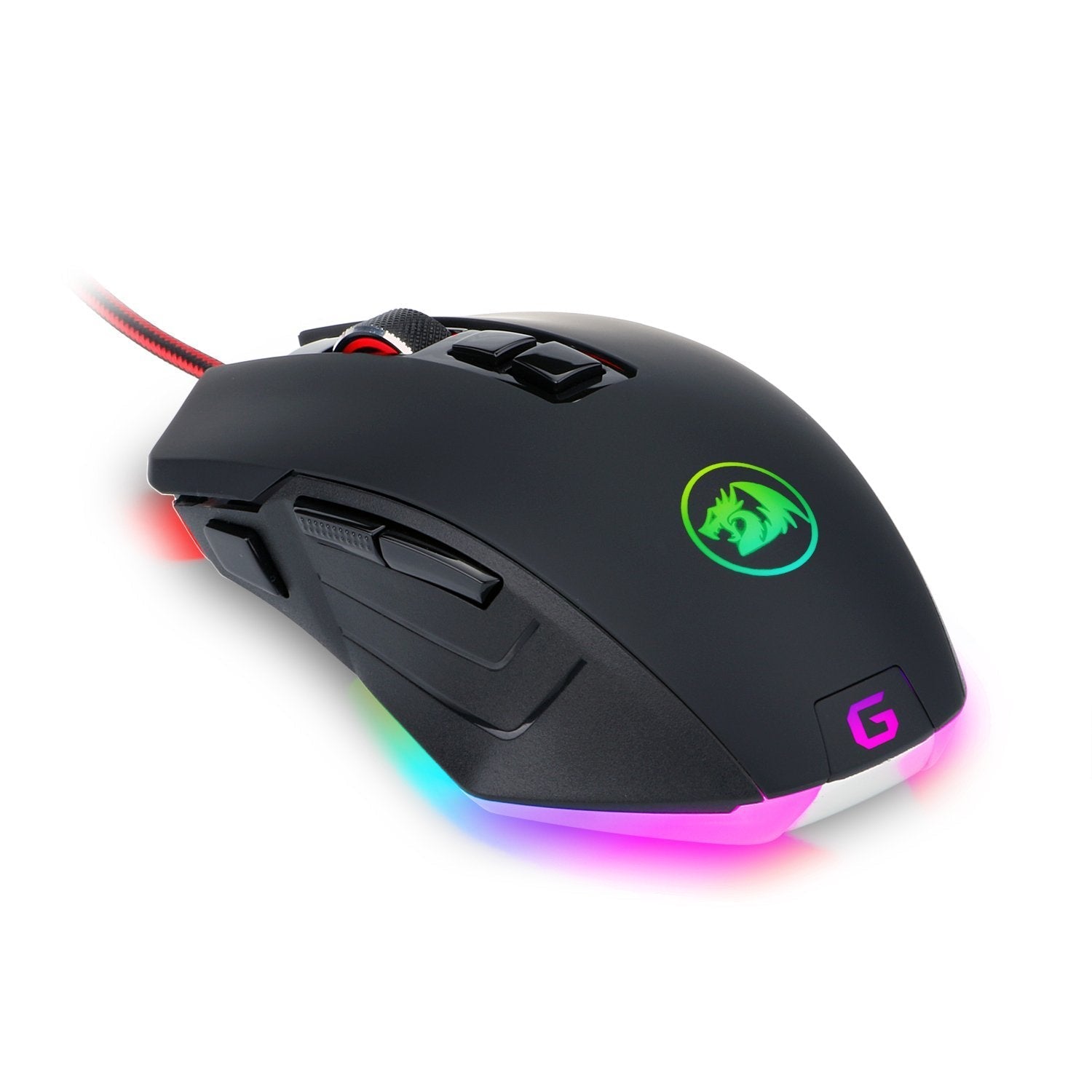 Redragon M715 DAGGER Tetikus Permainan Boleh Atur Cara Berketepatan Tinggi dengan 7 mod lampu latar RGB