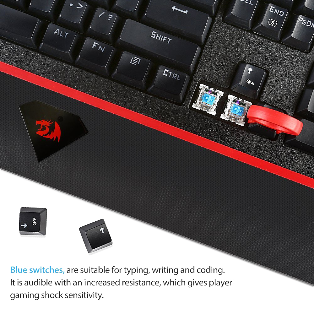 Papan Kekunci Permainan Mekanikal K558 ANALA LED Berlampu Latar