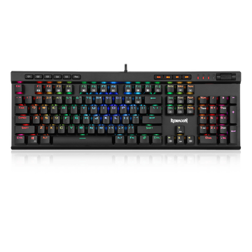 Papan Kekunci Permainan Mekanikal Lampu Latar RGB Redragon K580-PRO 104 Kekunci Anti-ghosting dengan Kekunci Makro & Kawalan Media Khusus, Rakaman Makro Onboard (Suis Perang Optik)