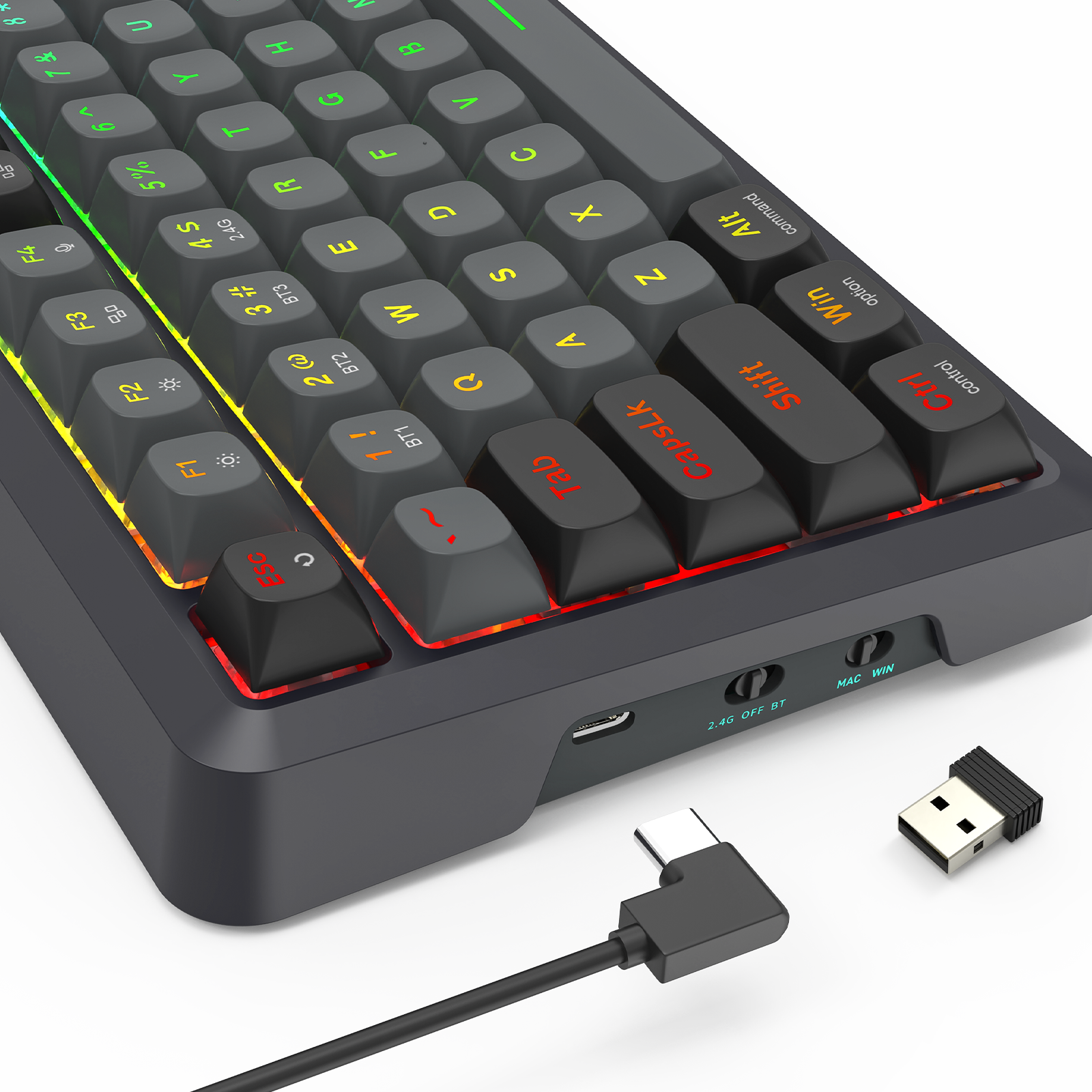 BRAGI PRO K688-RGB-PRO Papan Kekunci Mekanikal Permainan Pemasangan GASKET Sambungan 3-Mod
