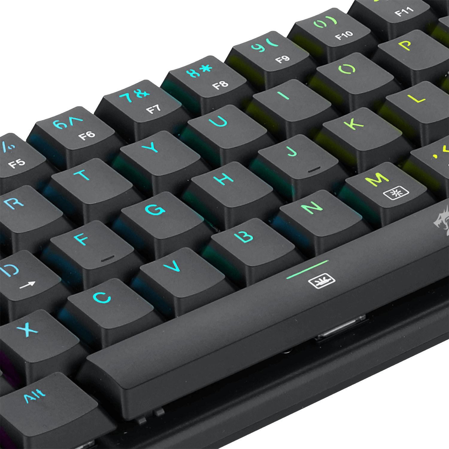 Papan Kekunci Mekanikal Berwayar Ultra Nipis 60% Redragon K614 Anivia, Papan Kekunci Gaming RGB 61 Kekunci Padat Ramping dengan Suis Merah Linear Profil Rendah dan Penutup Kekunci Suntikan Berganda untuk Penggerakan Pantas & Tepat