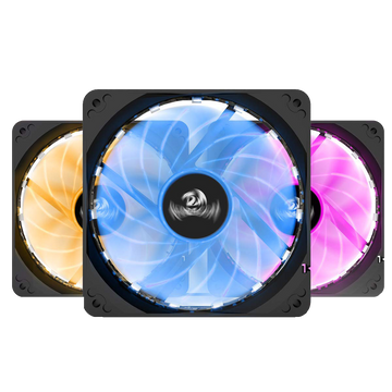 Redragon GC-F006 Kipas Penyejuk PC Sarung Komputer 120mm, Kipas LED Warna Boleh Laras RGB LED Aliran Udara Tinggi Senyap, Penyejuk CPU dan Radiator (3 Pek)