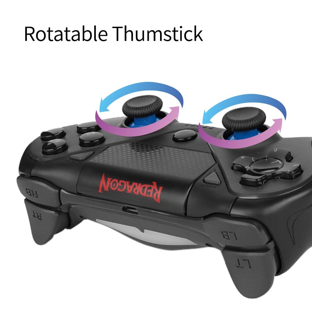Alat Kawalan Jauh Permainan Wayarles Redragon G809 JUPITER Alat Kawalan Joy stick Bluetooth untuk Nintendo Switch, Play Station 4 PS4