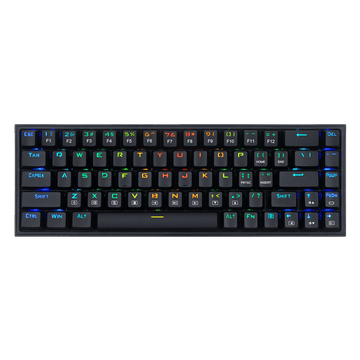 Papan Kekunci Permainan RGB Berwayar Redragon K631 Castor 65%, Papan Kekunci Mekanikal Padat Boleh Tukar Panas 68 Kekunci dengan Soket Tukar Panas 100%, PCB Lekap Plat Mod Bebas & Kekunci Anak Panah Khusus, Suis Linear Merah Senyap