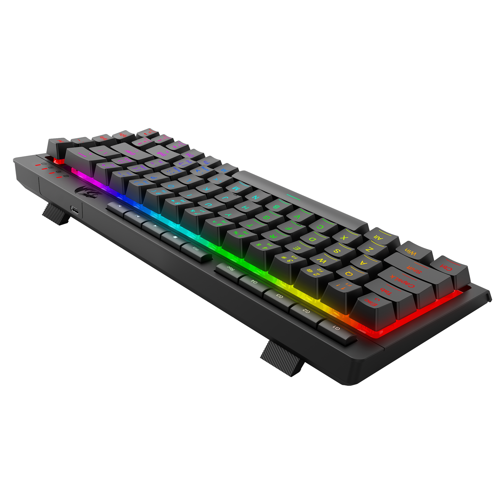 Papan Kekunci Permainan Membran Sambungan Berwayar CRESCENT 68 K519-RGB