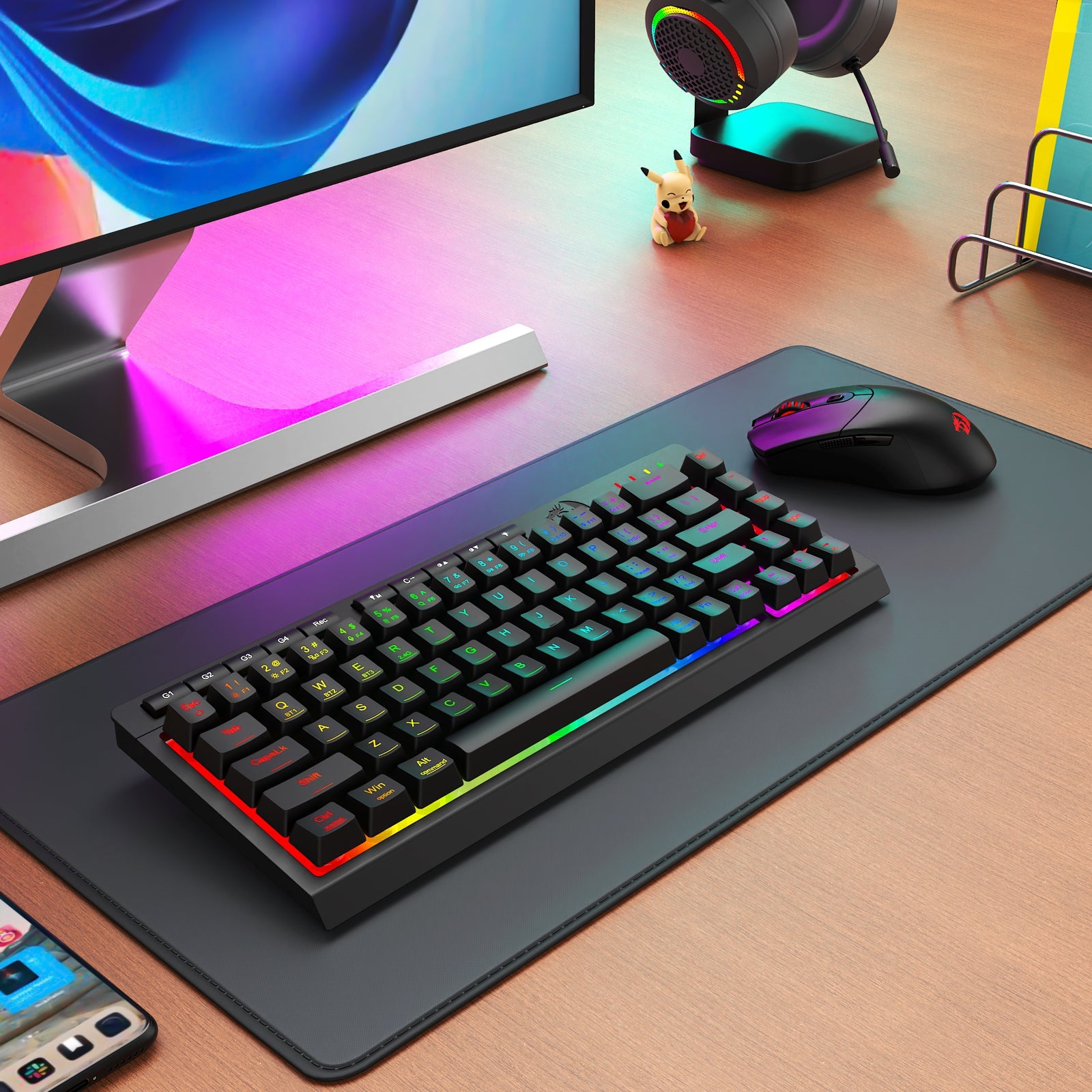 Papan Kekunci Gaming Membran Sambungan 3 Mod CRESCENT 68 PRO K519RGB-PRO