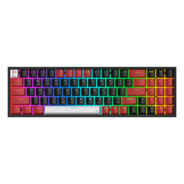 Papan Kekunci Permainan RGB Wayarles 3 Mod Redragon K628 PRO 75%, Papan Kekunci Mekanikal Padat Boleh Tukar Panas 78 Kekunci dengan Soket PCB Mod Bebas Tukar Panas, Kekunci Anak Panah & Pad Nombor Khusus, Suis Merah
