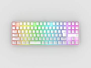 PAPAN KEKUNCI PERMAINAN MEKANIKAL Redragon K552W-RGB-JPTI susun atur Jepun, Putih