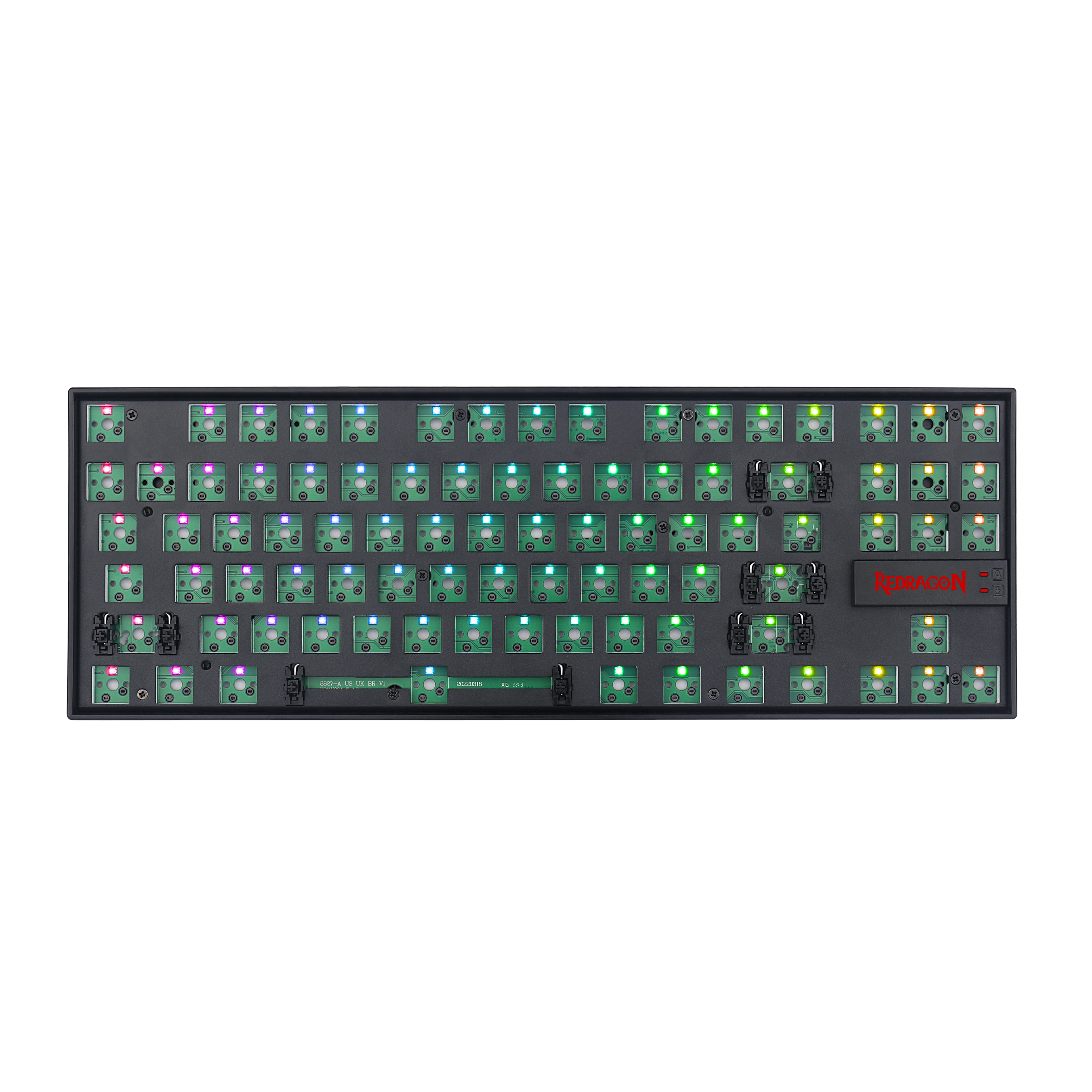 Papan Kekunci Permainan Mekanikal Lampu Latar RGB DIY Barebone Redragon BBK552