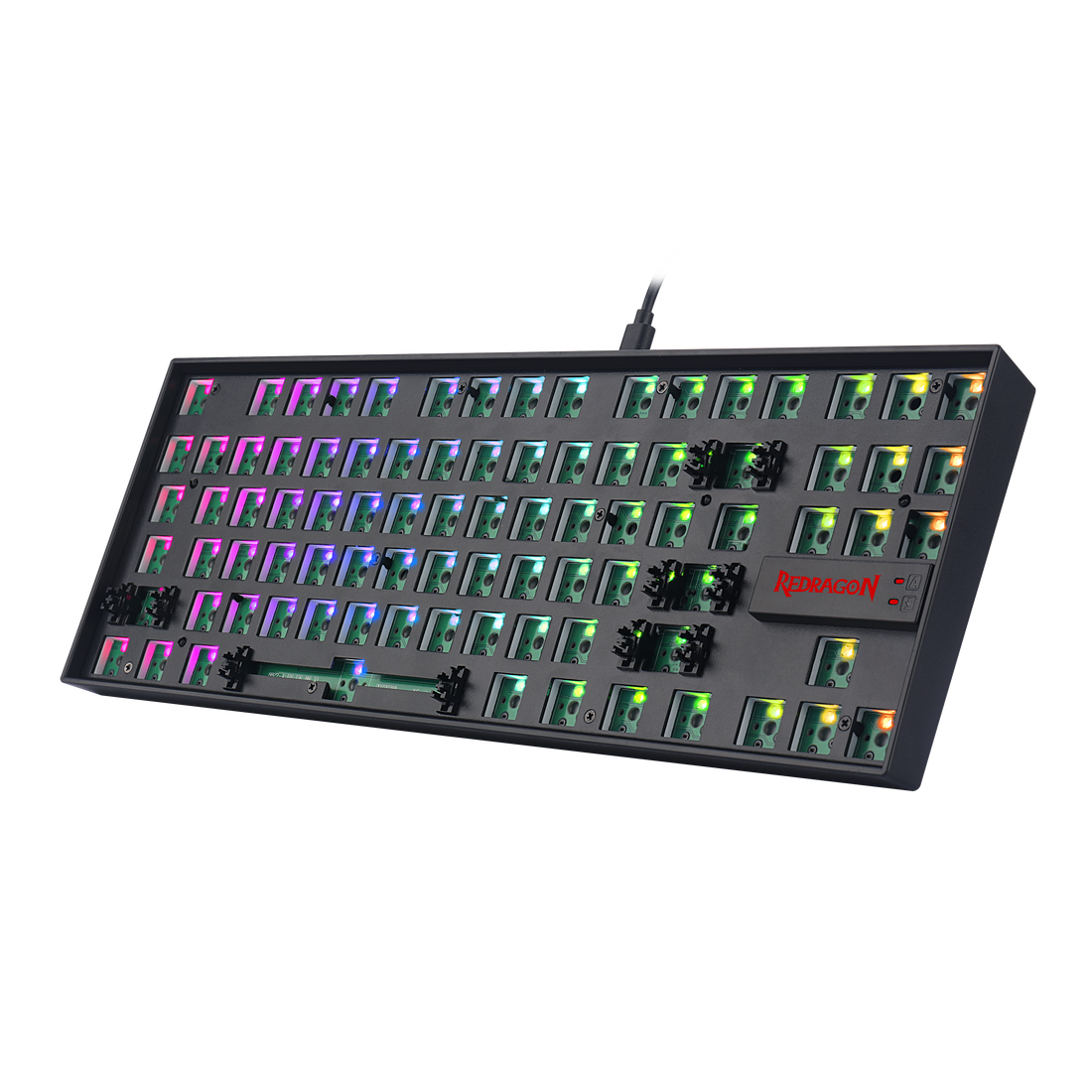 Papan Kekunci Permainan Mekanikal Lampu Latar RGB DIY Barebone Redragon BBK552