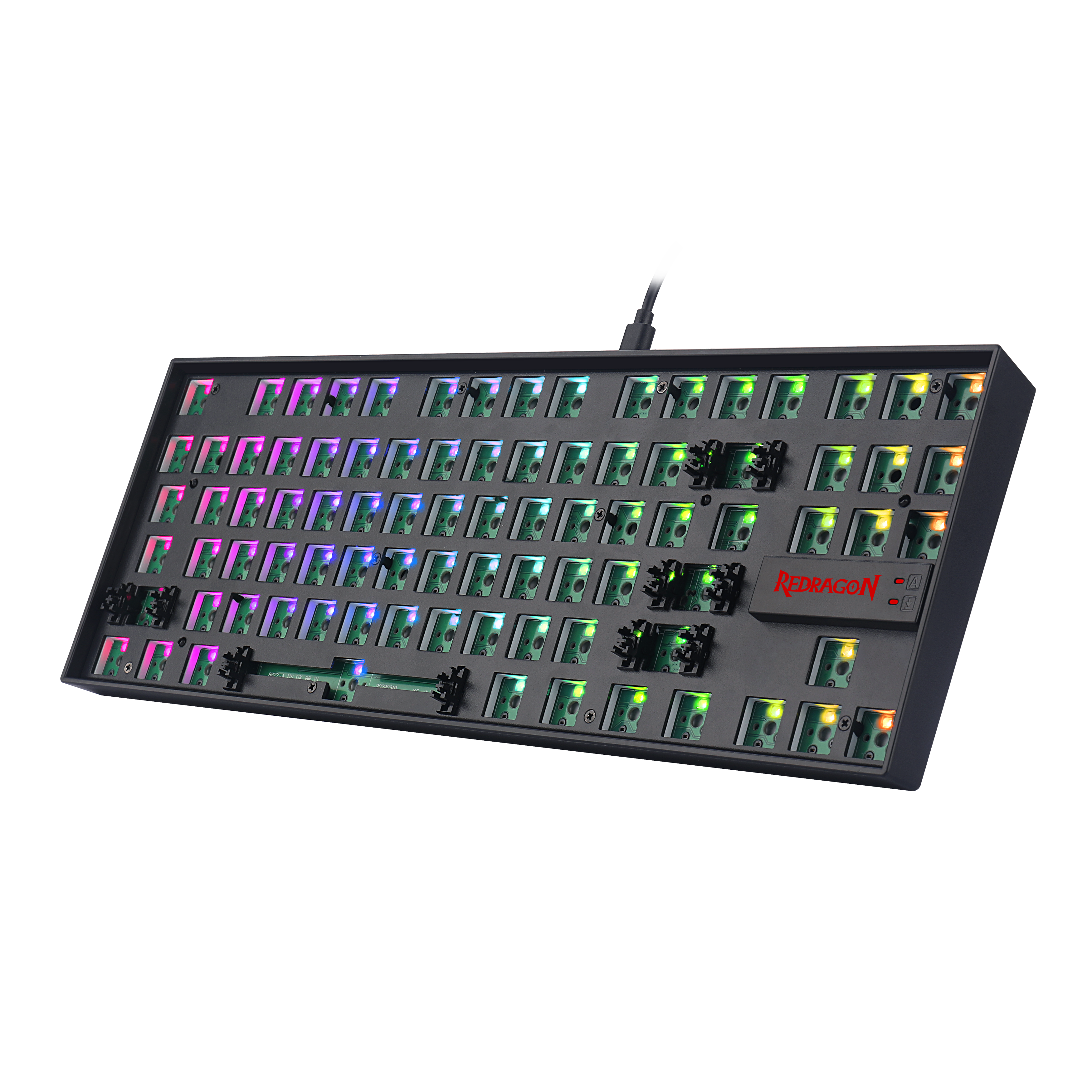 Papan Kekunci Permainan Mekanikal Lampu Latar RGB DIY Barebone Redragon BBK552