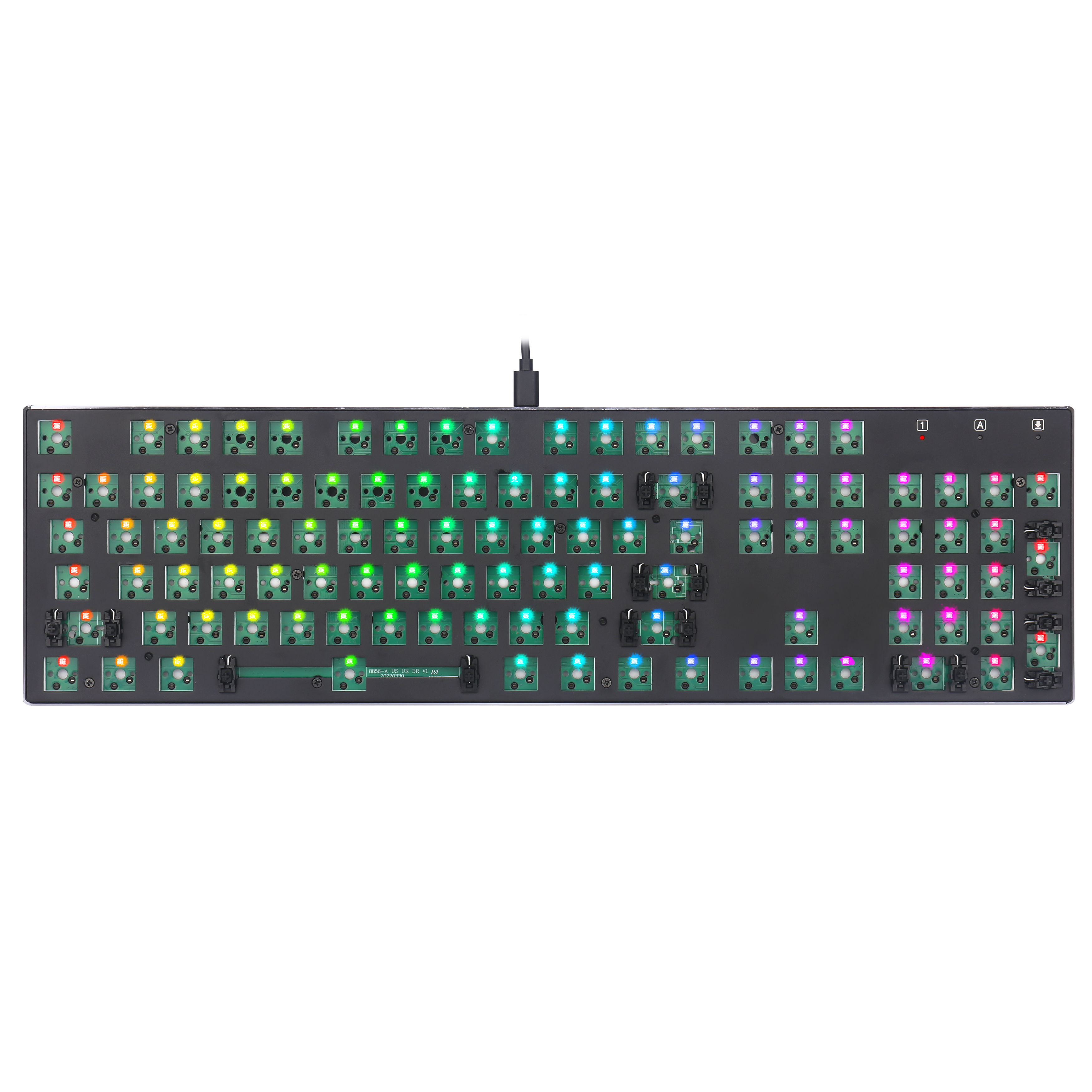 Papan Kekunci Permainan Mekanikal Lampu Latar RGB DIY Barebone Redragon BBK556