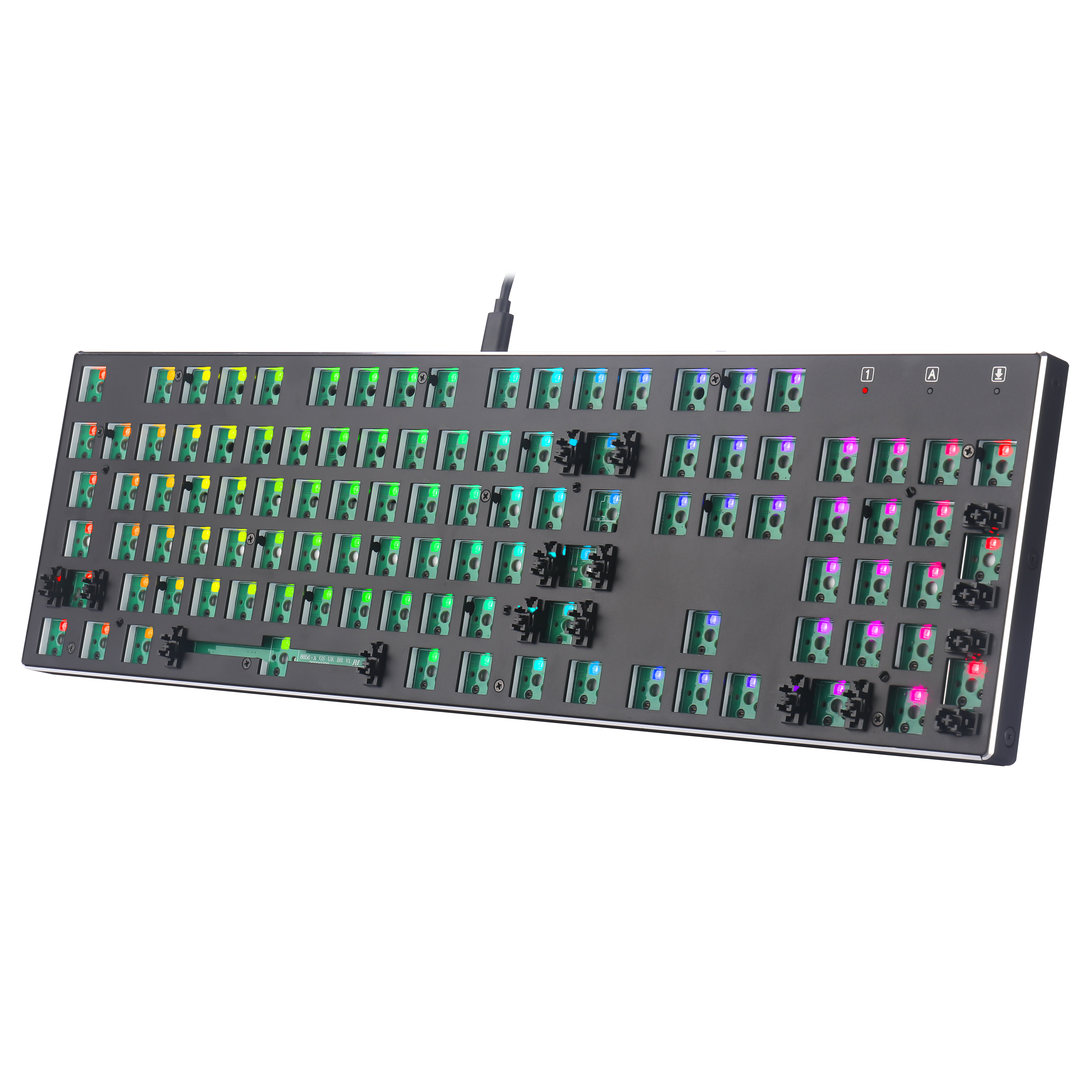 Papan Kekunci Permainan Mekanikal Lampu Latar RGB DIY Barebone Redragon BBK556