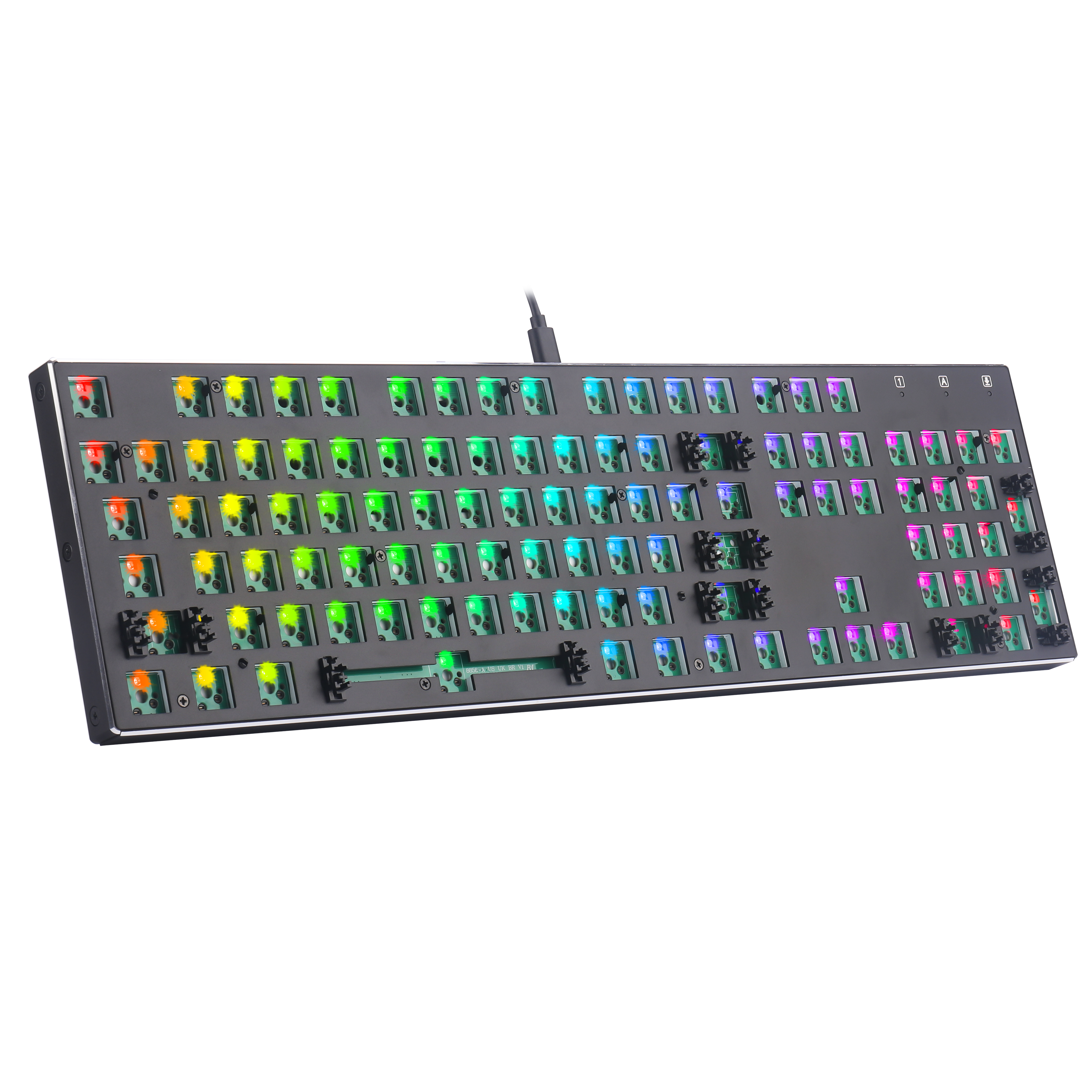 Papan Kekunci Permainan Mekanikal Lampu Latar RGB DIY Barebone Redragon BBK556