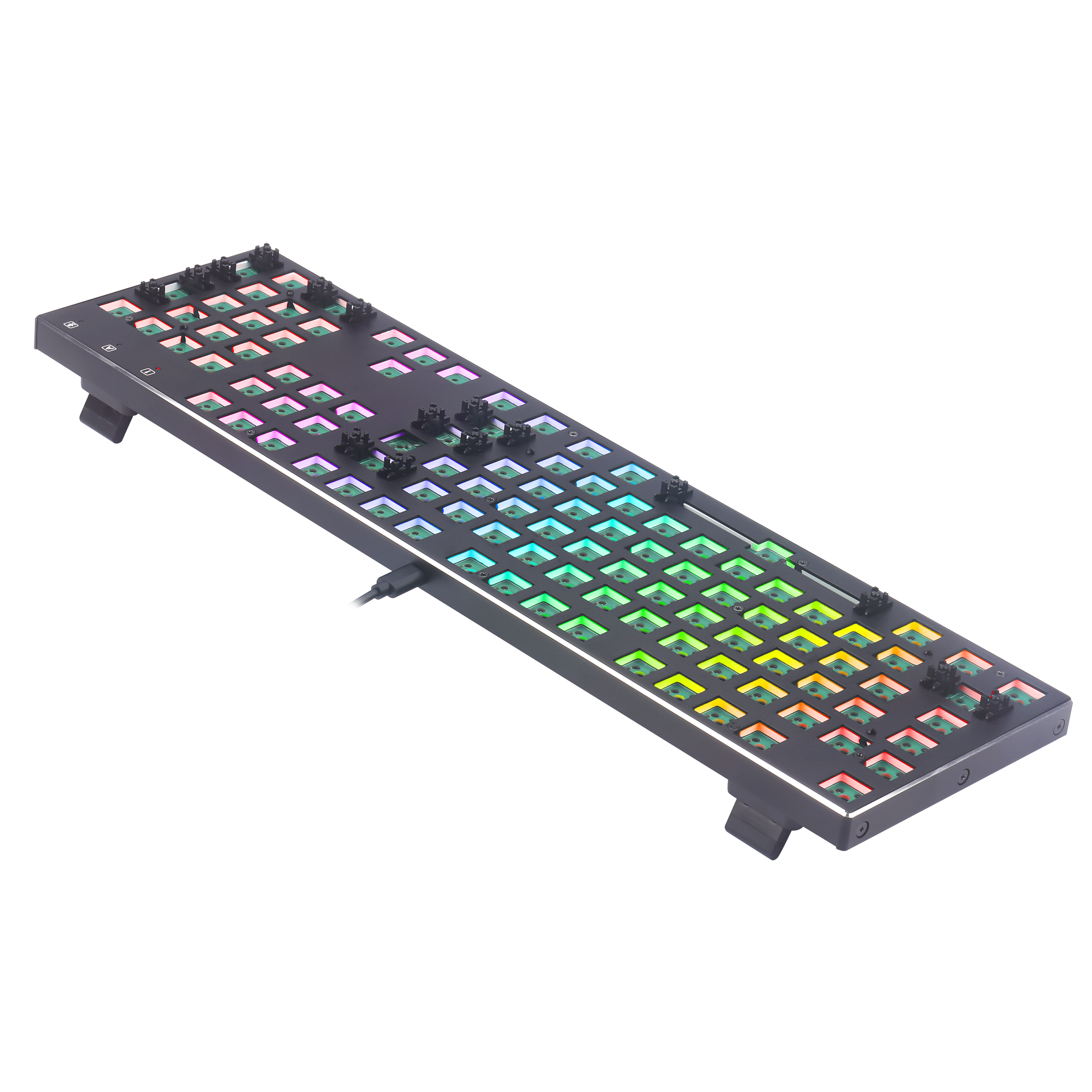 Papan Kekunci Permainan Mekanikal Lampu Latar RGB DIY Barebone Redragon BBK556