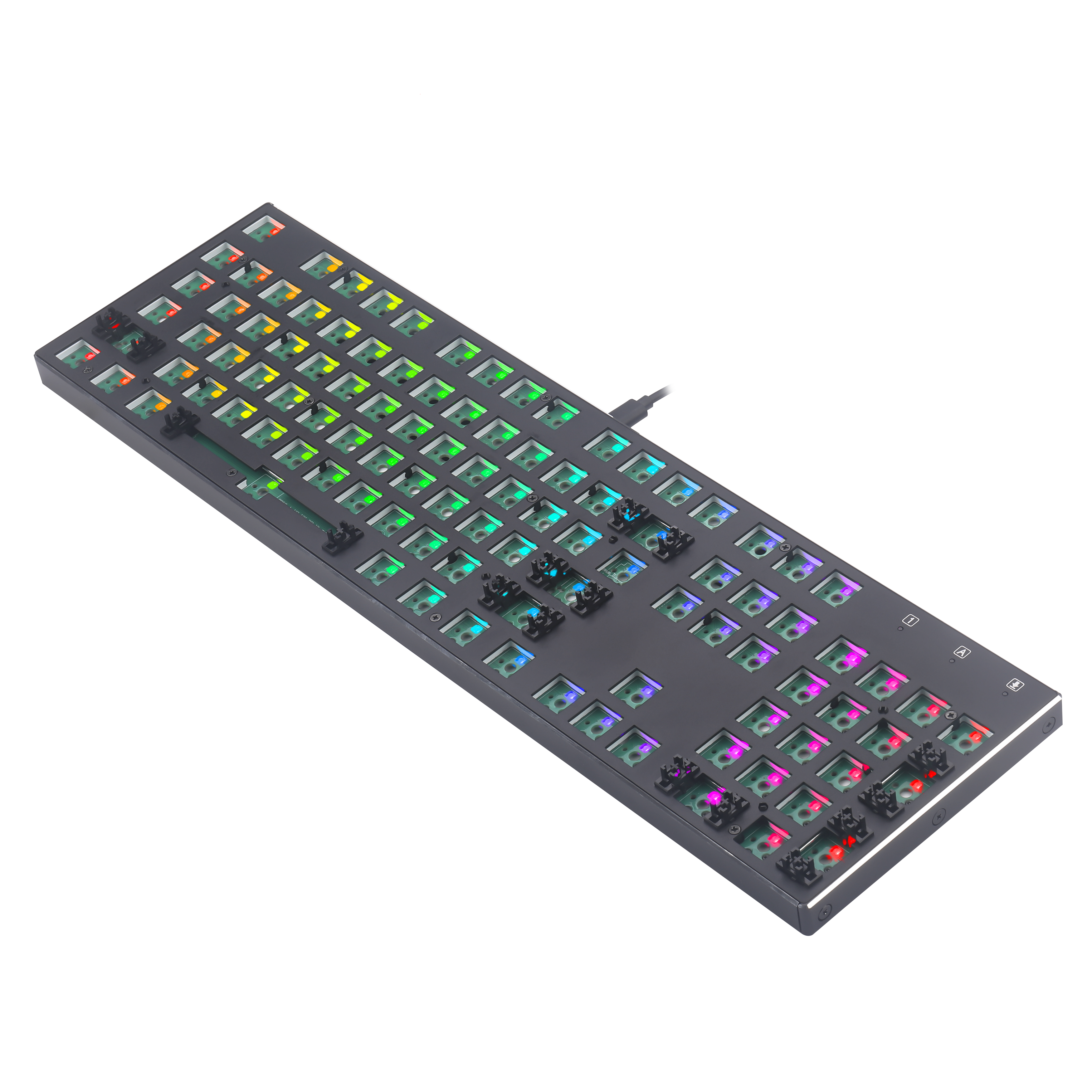 Papan Kekunci Permainan Mekanikal Lampu Latar RGB DIY Barebone Redragon BBK556