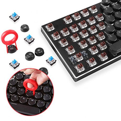 Keycaps Retro Mesin Taip Steampunk Redragon A106 104 kekunci