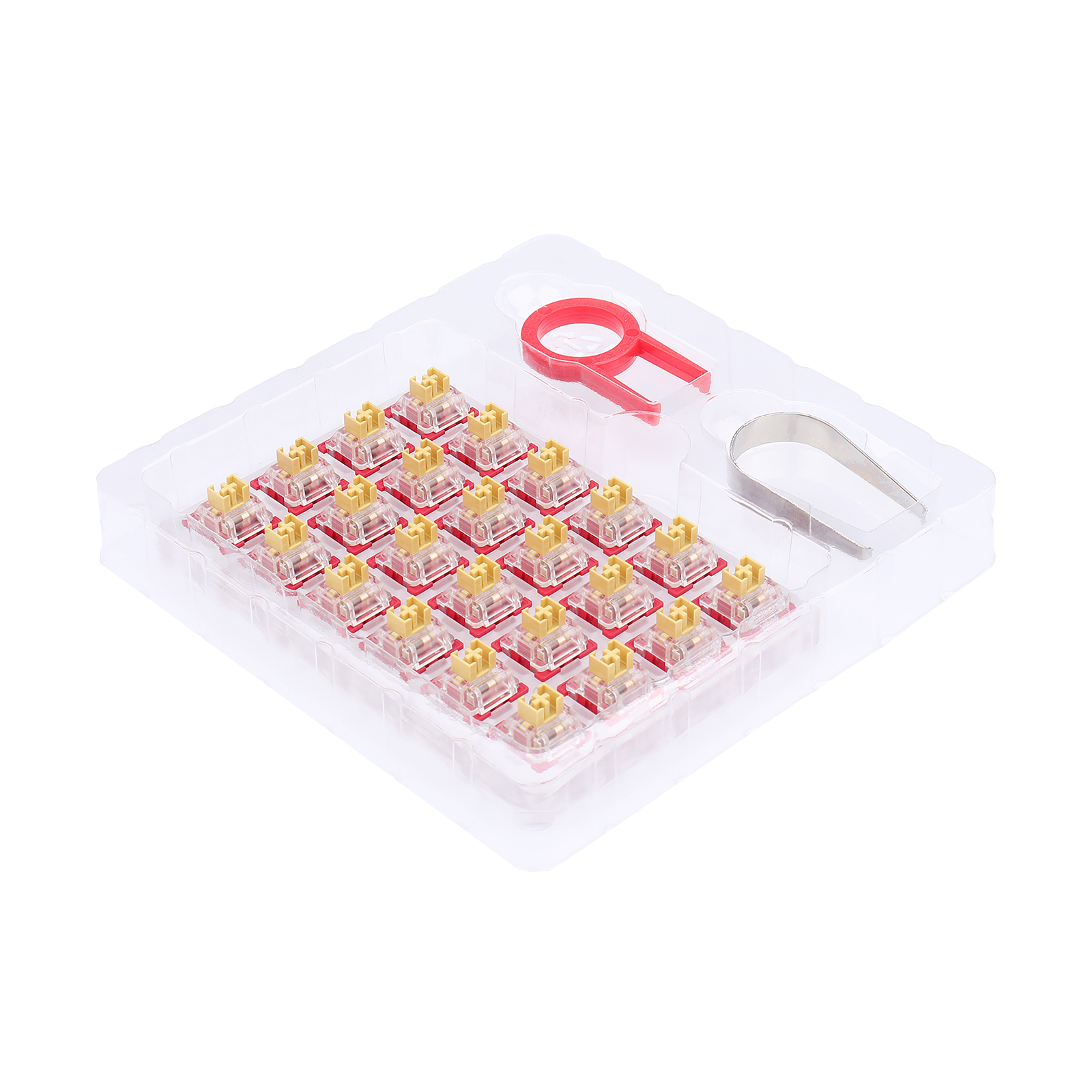 Redragon A113 Bullet-F Suis Mekanikal Taktil, Mod Suis Klik Papan Kekunci DIY Hot-Swappable, 50 Juta Klik (24 Pcs Suis, Pemetik Papan Kekunci + Suis)