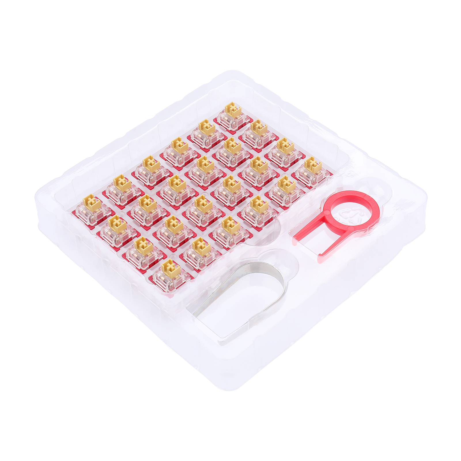 Redragon A113 Bullet-F Suis Mekanikal Taktil, Mod Suis Klik Papan Kekunci DIY Hot-Swappable, 50 Juta Klik (24 Pcs Suis, Pemetik Papan Kekunci + Suis)