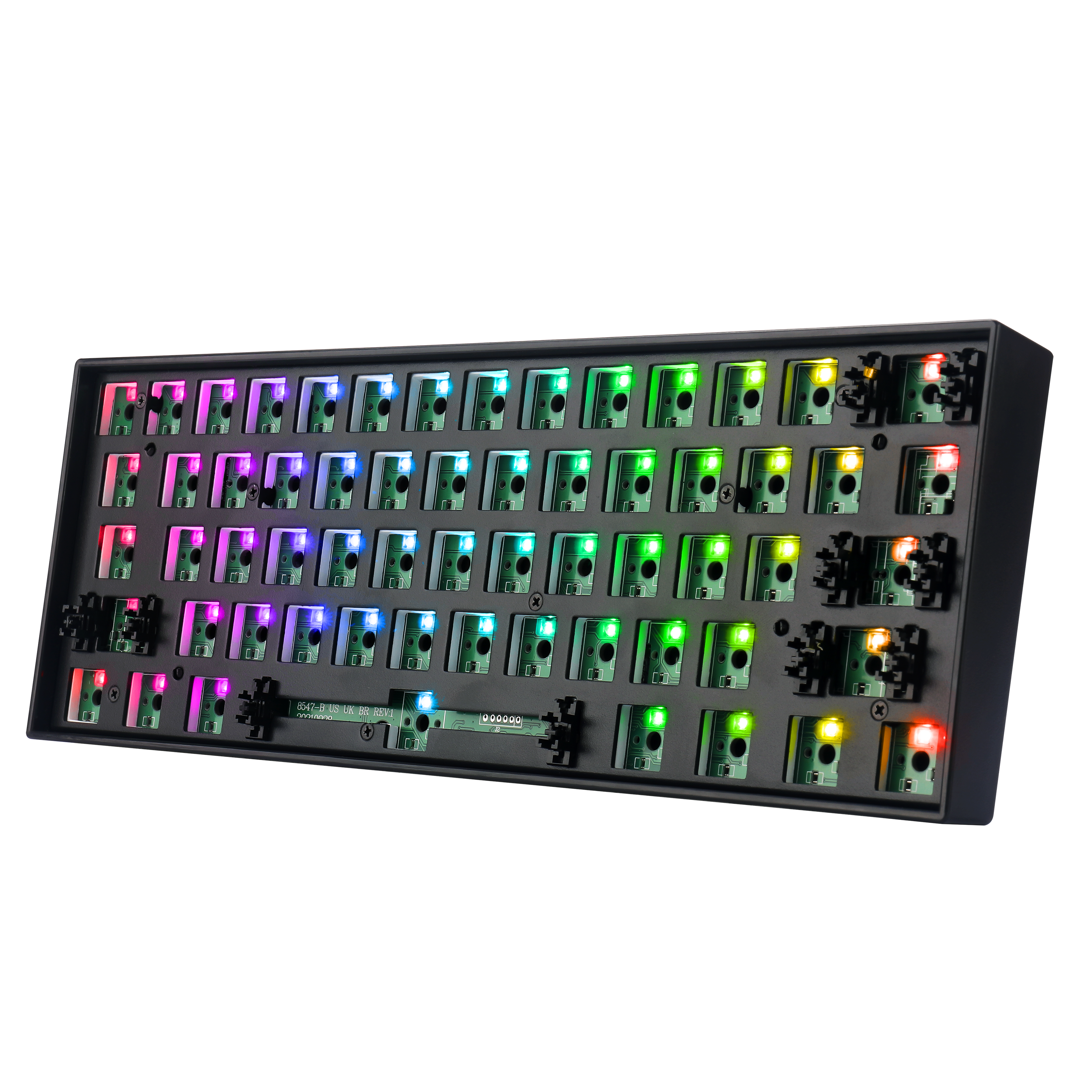 Papan Kekunci Mekanikal RGB DIY Redragon BBK530 Barebone, Papan Kekunci Permainan Tri-Mod Bluetooth/2.4Ghz/Berwayar