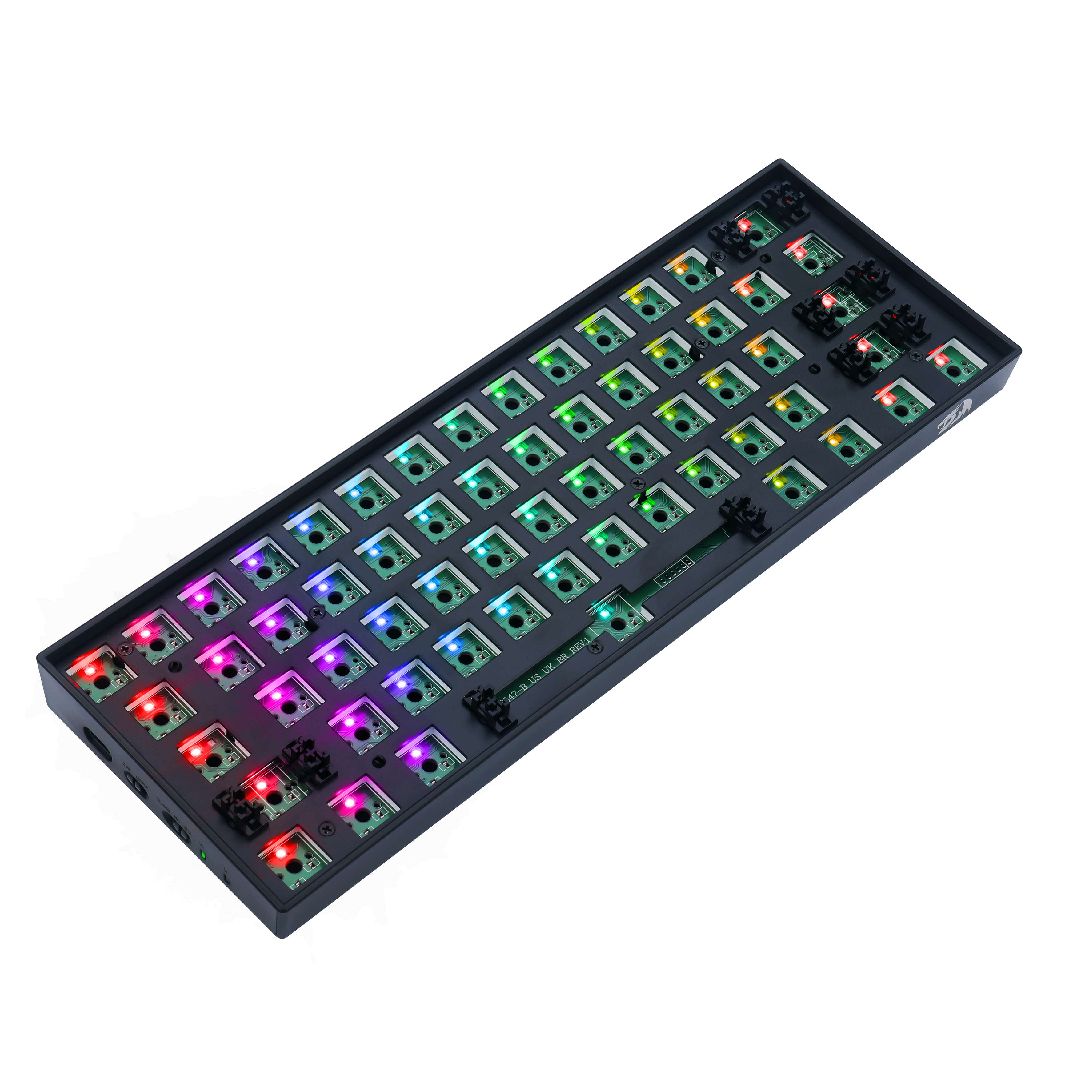 Papan Kekunci Mekanikal RGB DIY Redragon BBK530 Barebone, Papan Kekunci Permainan Tri-Mod Bluetooth/2.4Ghz/Berwayar