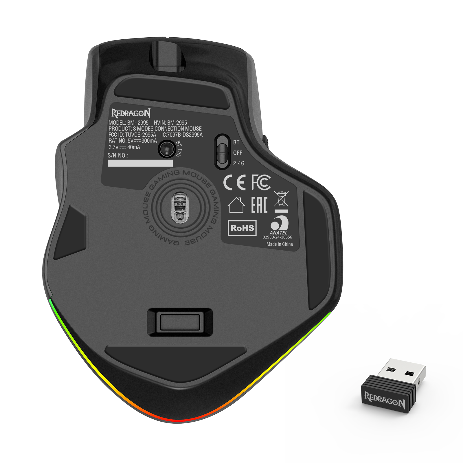 Redragon BM-2995 tetikus membran sambungan 3-mod