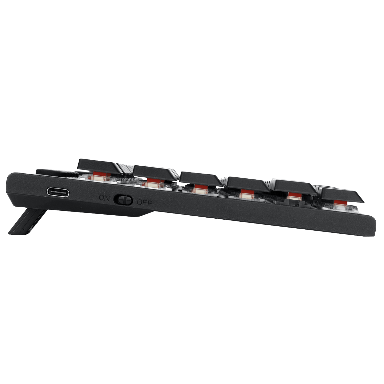 Papan Kekunci Mekanikal RGB Wayarles Redragon K618 Horus, Papan Kekunci Permainan Profil Rendah Ultra Nipis Tiga Mod Bluetooth/2.4Ghz/Berwayar dengan Sambungan Tanpa Kord Tanpa Sela