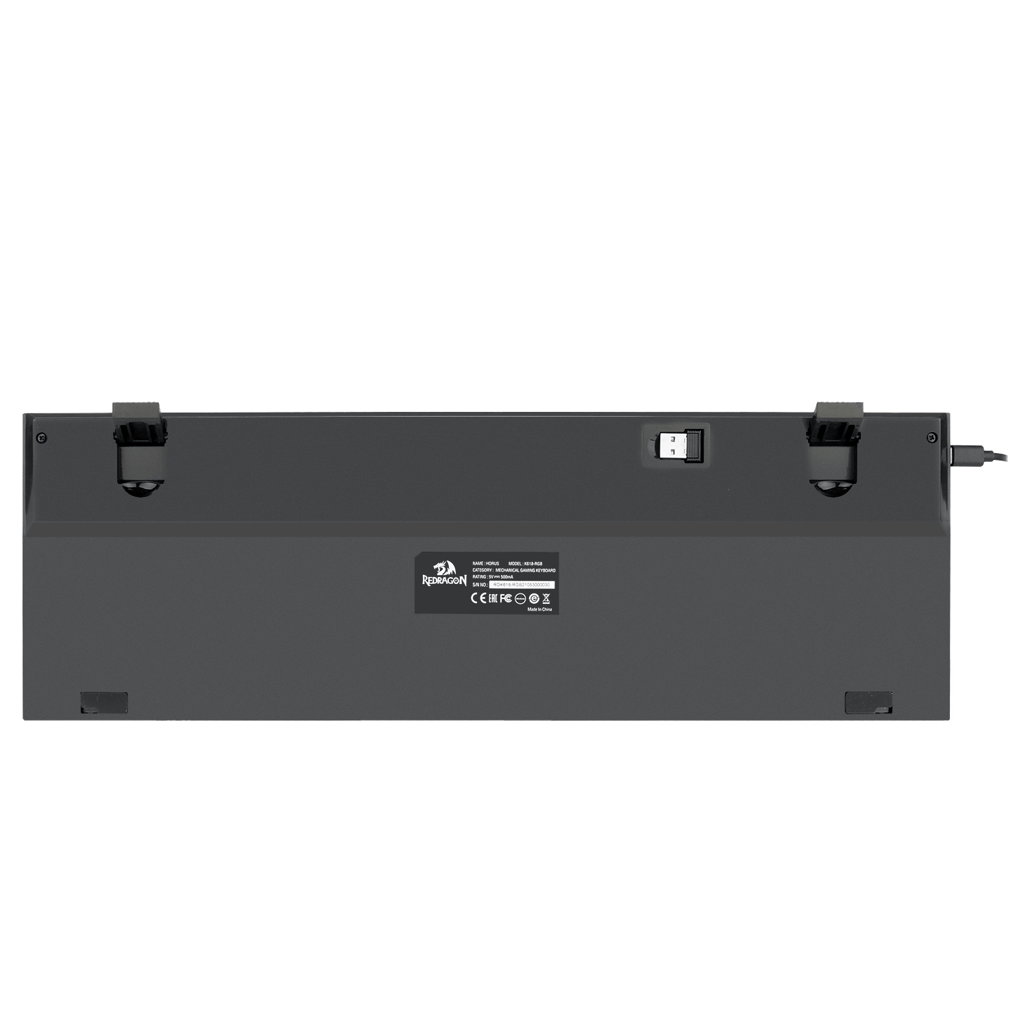 Papan Kekunci Mekanikal RGB Wayarles Redragon K618 Horus, Papan Kekunci Permainan Profil Rendah Ultra Nipis Tiga Mod Bluetooth/2.4Ghz/Berwayar dengan Sambungan Tanpa Kord Tanpa Sela