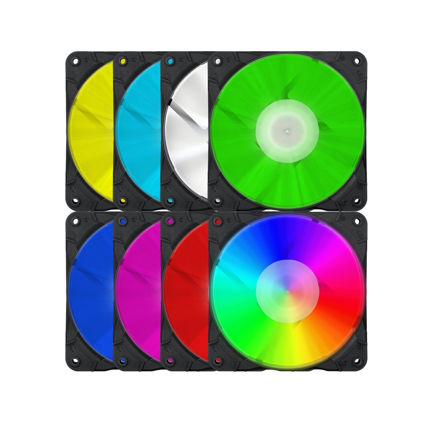 Redragon GC-F007 Kipas Penyejuk PC Sarung Komputer 120mm, Kipas LED RGB Senyap Aliran Udara Tinggi LED Warna Boleh Laras, Penyejuk CPU dan Radiator (3 Pek)