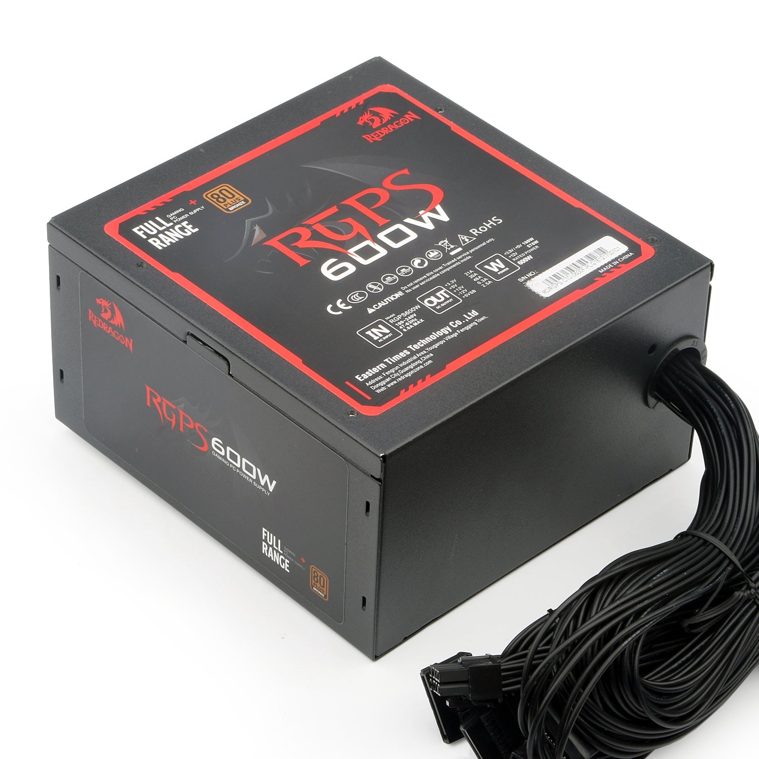 Bekalan Kuasa PC Permainan Redragon RGPS GC-PS002 600W