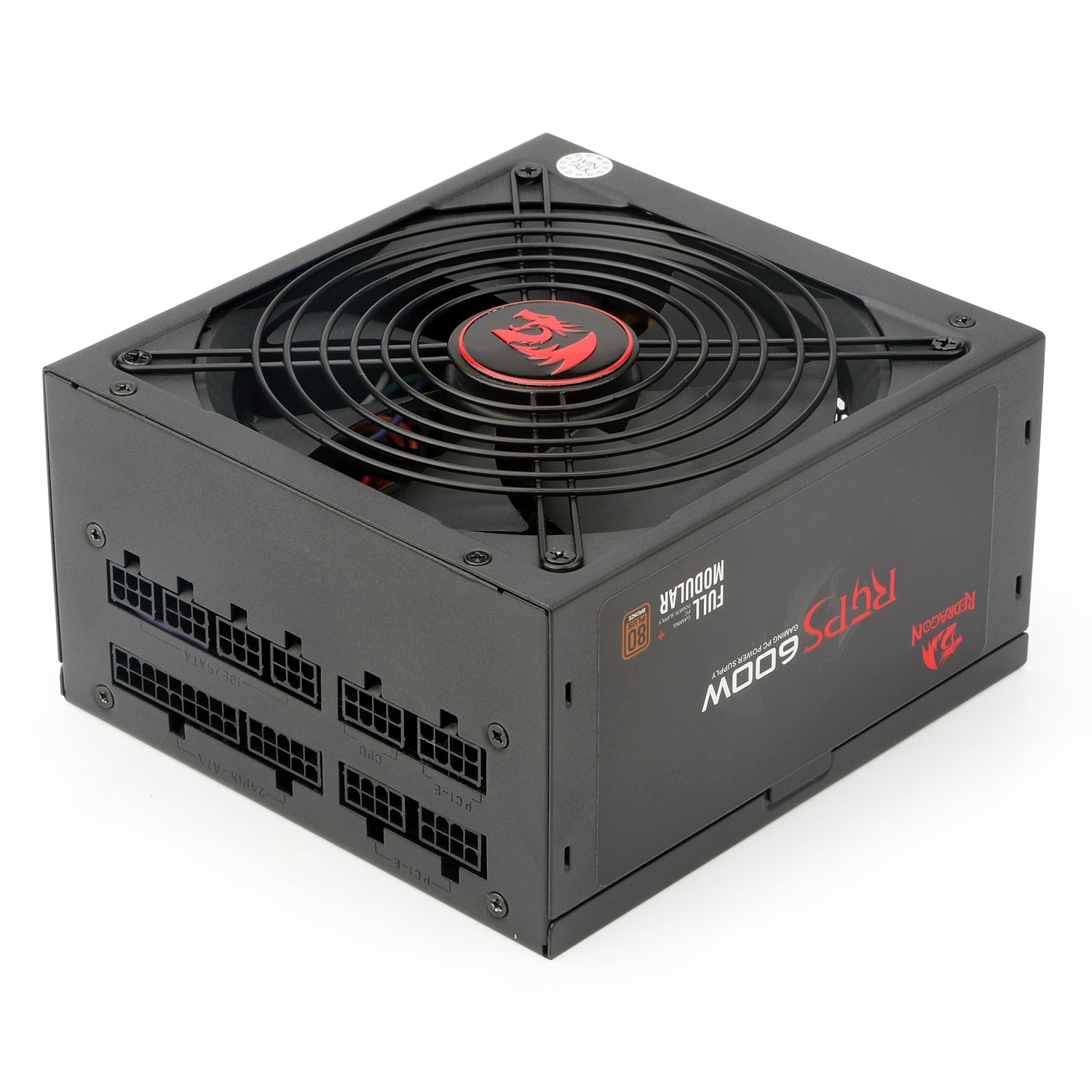 Bekalan Kuasa PC Permainan Modul Penuh 600W Redragon RGPS GC-PS003