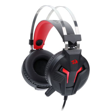 H112 HEADSET GAMING DENGAN MIKROFON UNTUK PC, HEADPHONE GAMING PC BERWAYAR ATAS TELINGA, BERFUNGSI DENGAN PC, LAPTOP, TABLET, PS4, XBOX ONE
