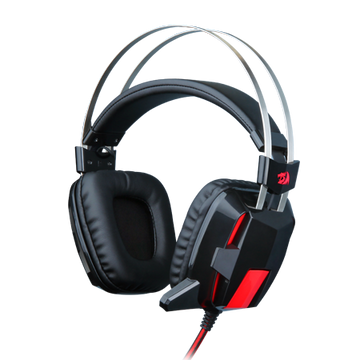 Redragon H201 Fon Kepala Permainan Stereo untuk PS4, Xbox One, PC dan Telefon Pintar, Fon Kepala Permainan Redaman Bunyi Atas Telinga dengan Mikrofon, Keliling Bass, 3.5mm Universal