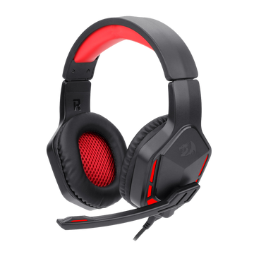 Redragon H220 THEMIS Alat Dengar Permainan Berwayar, Bunyi Sekeliling Stereo, Fon Kepala Atas Telinga Pembatalan Bunyi dengan Mikrofon, Kawalan Kelantangan, Lampu LED Merah, Serasi dengan PC, PS4/3, Xbox One dan Nintendo Switch