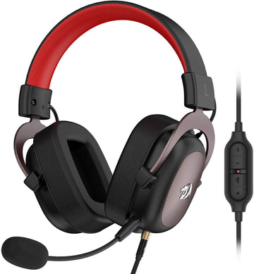 Redragon H510 Zeus Gaming Headphone Berkabel - Bunyi Surround 7.1 Maya - Kusyen Telinga Buih Memori - Pemacu 53MM - Mikrofon Boleh Tanggal - Headset Berbilang Platform - untuk PC / PS4 & Xbox One, Nintendo Switch