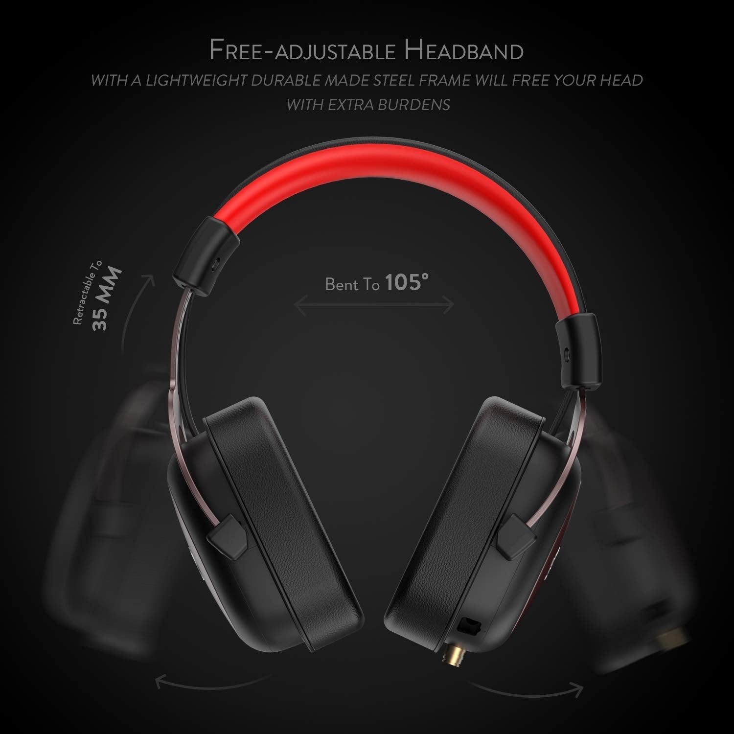 Redragon H510 Zeus Gaming Headphone Berkabel - Bunyi Surround 7.1 Maya - Kusyen Telinga Buih Memori - Pemacu 53MM - Mikrofon Boleh Tanggal - Headset Berbilang Platform - untuk PC / PS4 & Xbox One, Nintendo Switch