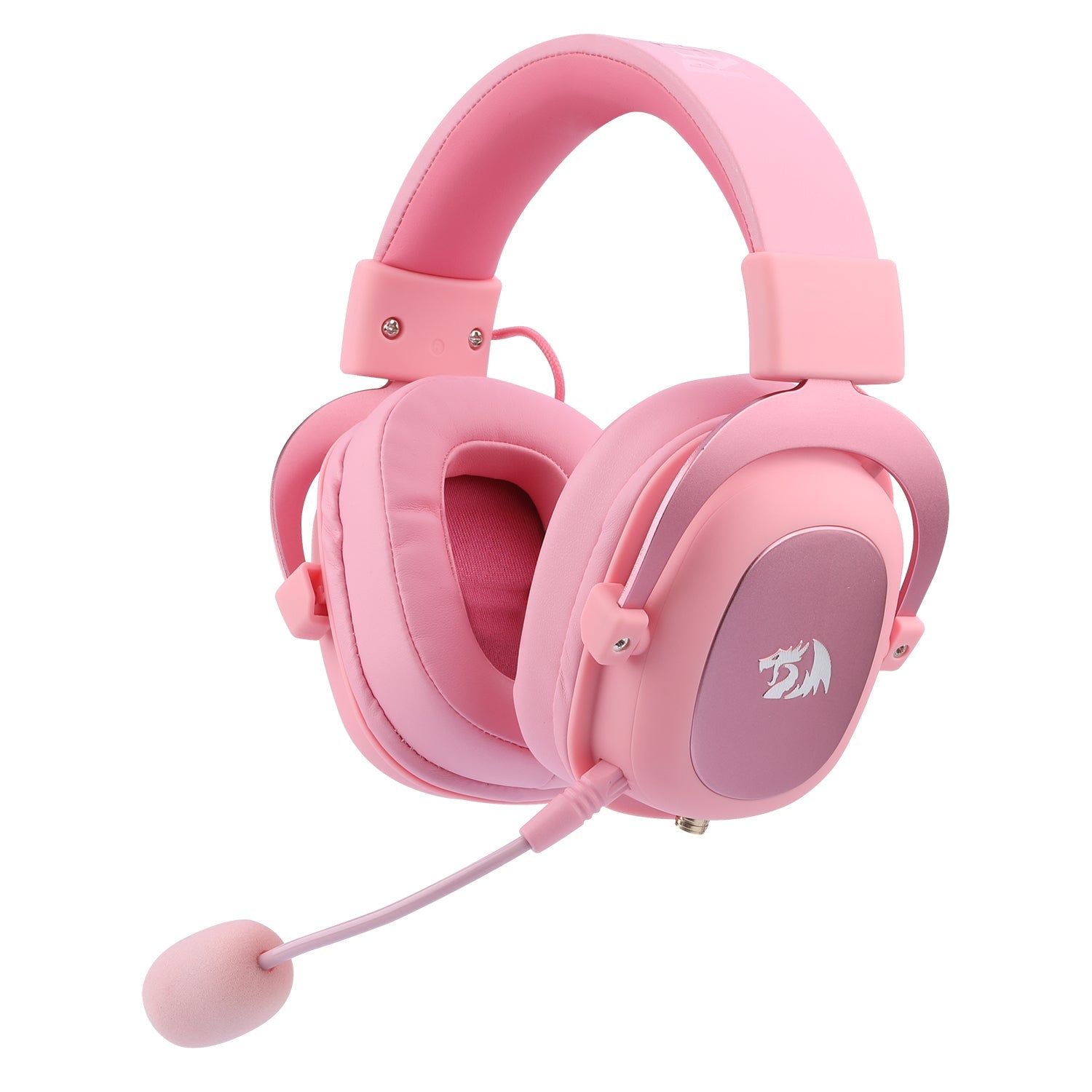 Redragon H510 Pink Zeus Set Kepala Permainan Berwayar, Bunyi Sekeliling 7.1, Mikrofon Boleh Tanggal